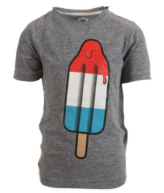 Appaman - Boys Short Sleeve Popsicle Tee in Heather Grey
