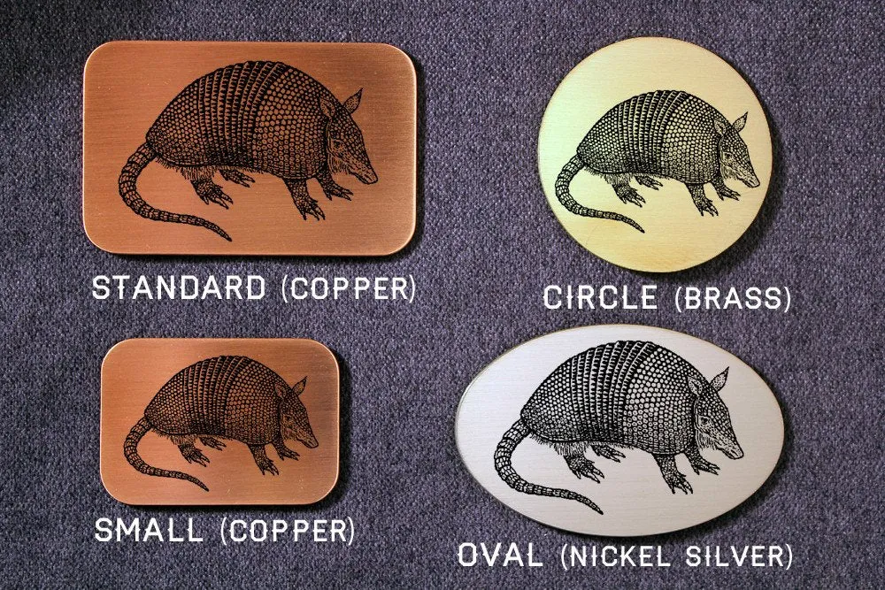 Armadillo TEXAS Belt Buckle