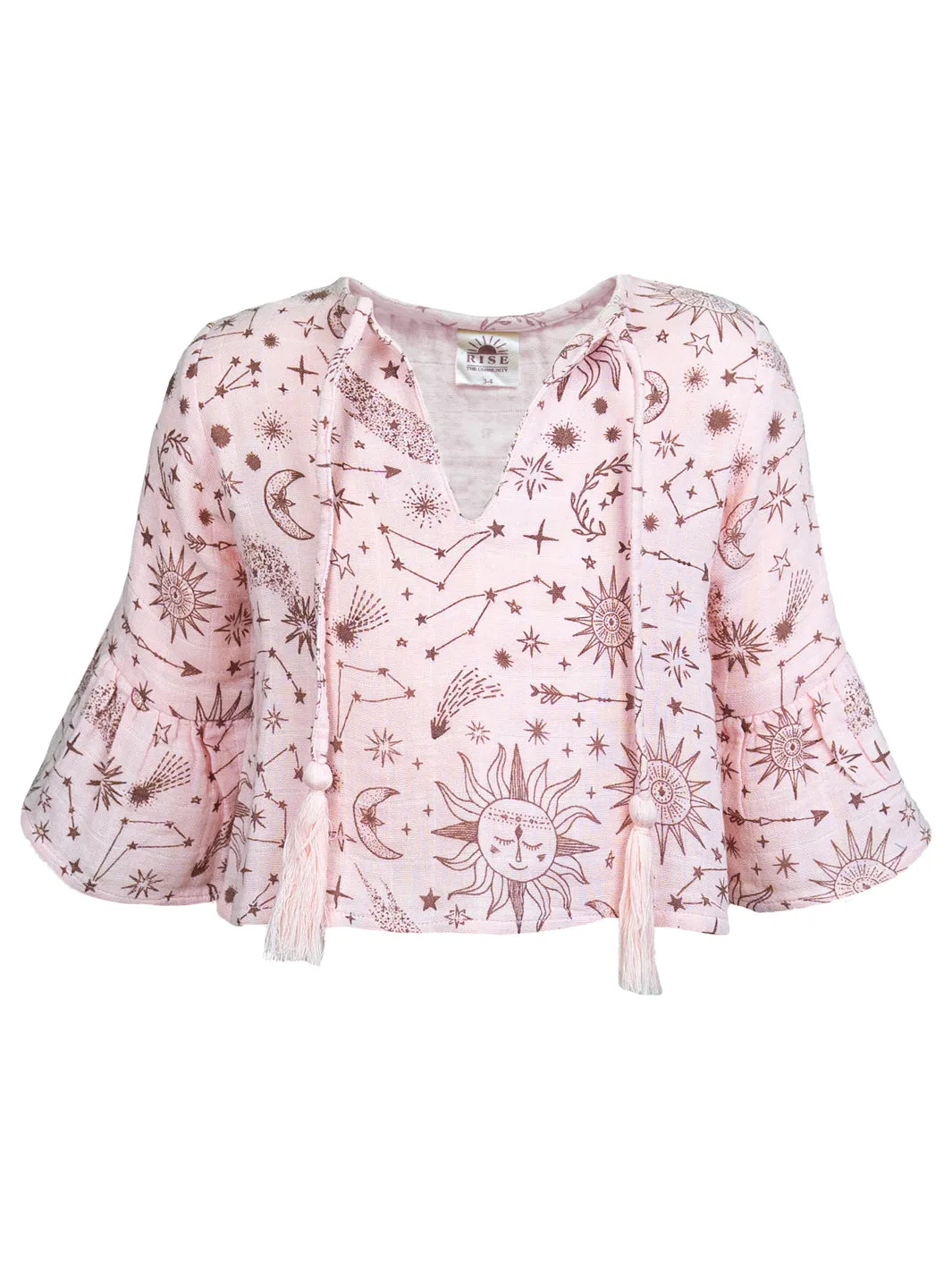 Arya Printed Top - Peony Constellation