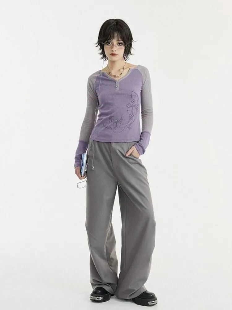 Autumn retro versatile long pants【s0000003398】