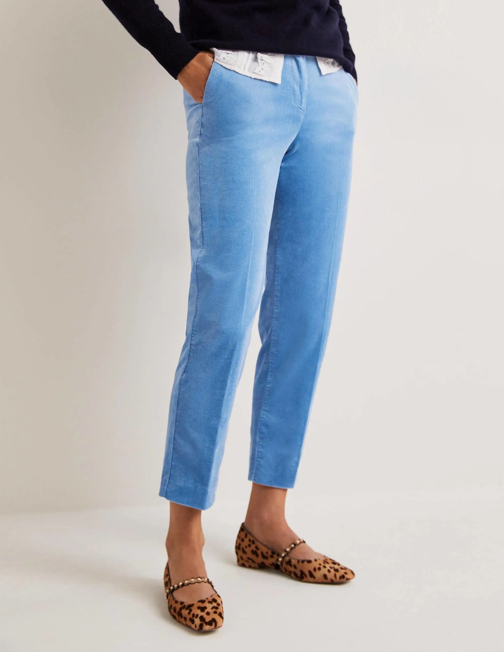 Classic Tapered Trousers-Riviera Blue