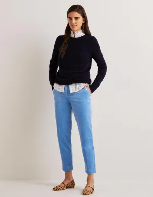 Classic Tapered Trousers-Riviera Blue