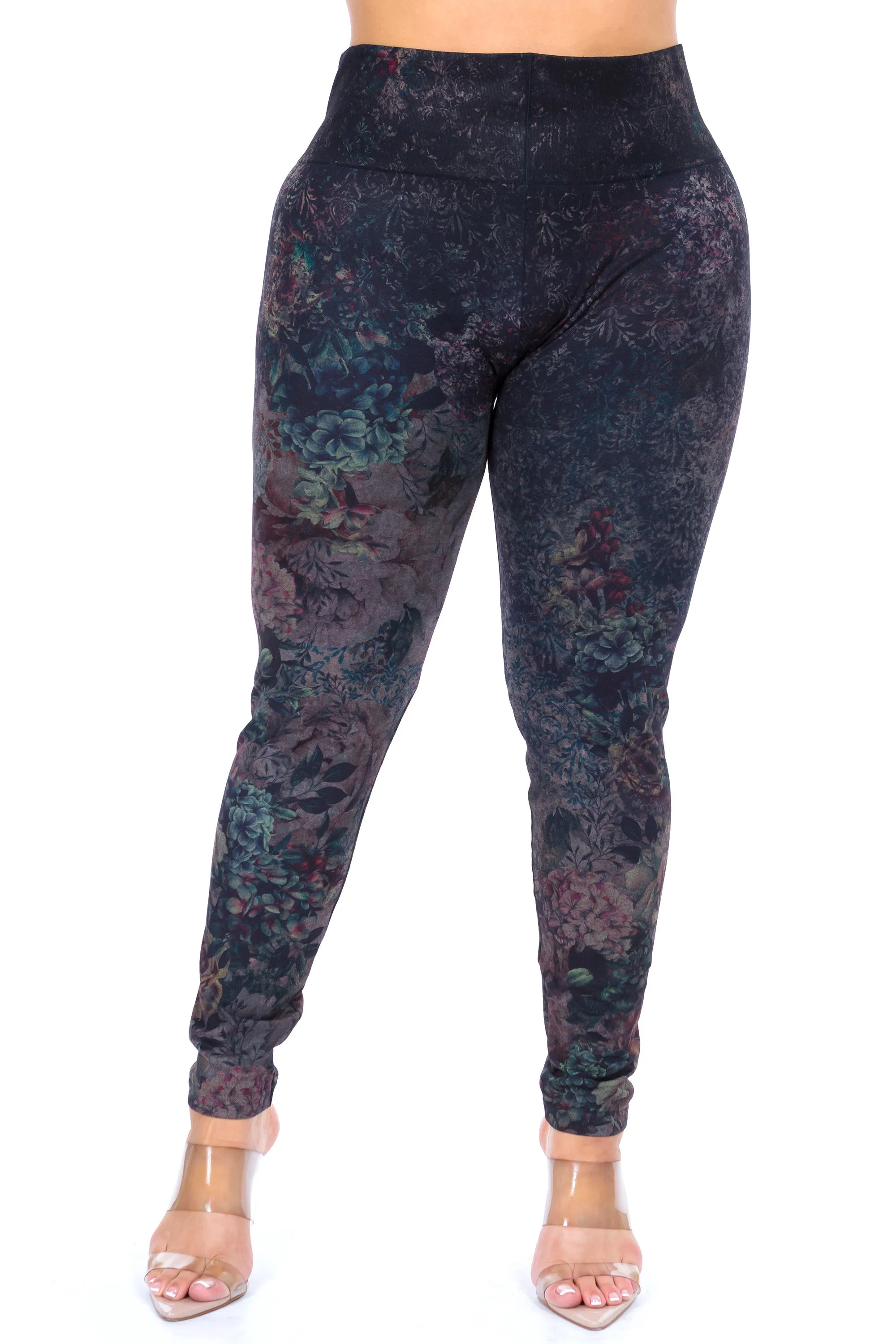 Dark Romance Antique Floral Legging