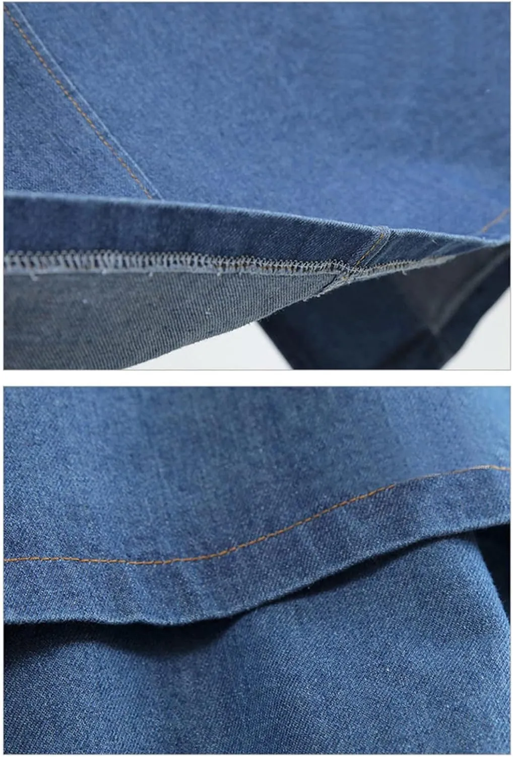 DGHM-JLMY Ladies Casual Denim Windbreaker Long Loose Coat Classic Long Jean Jacket Denim Jacket Trench Coat Long Sleeve