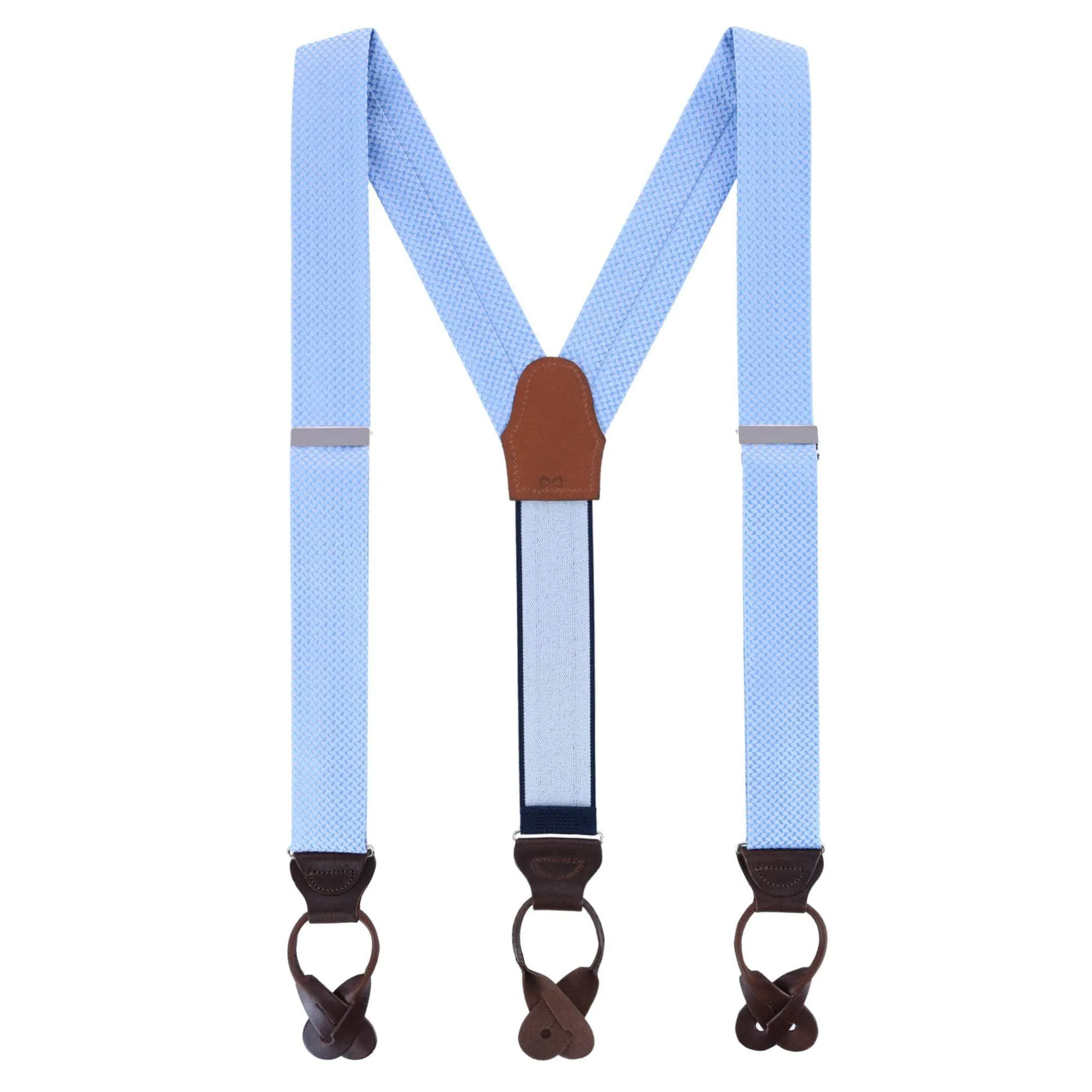 Gamma Geometric Pattern Silk Button End Braces