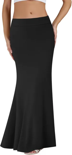 KIFOVEN Women's Casual Striped Print High Waist Maxi Long Pencil Skirt