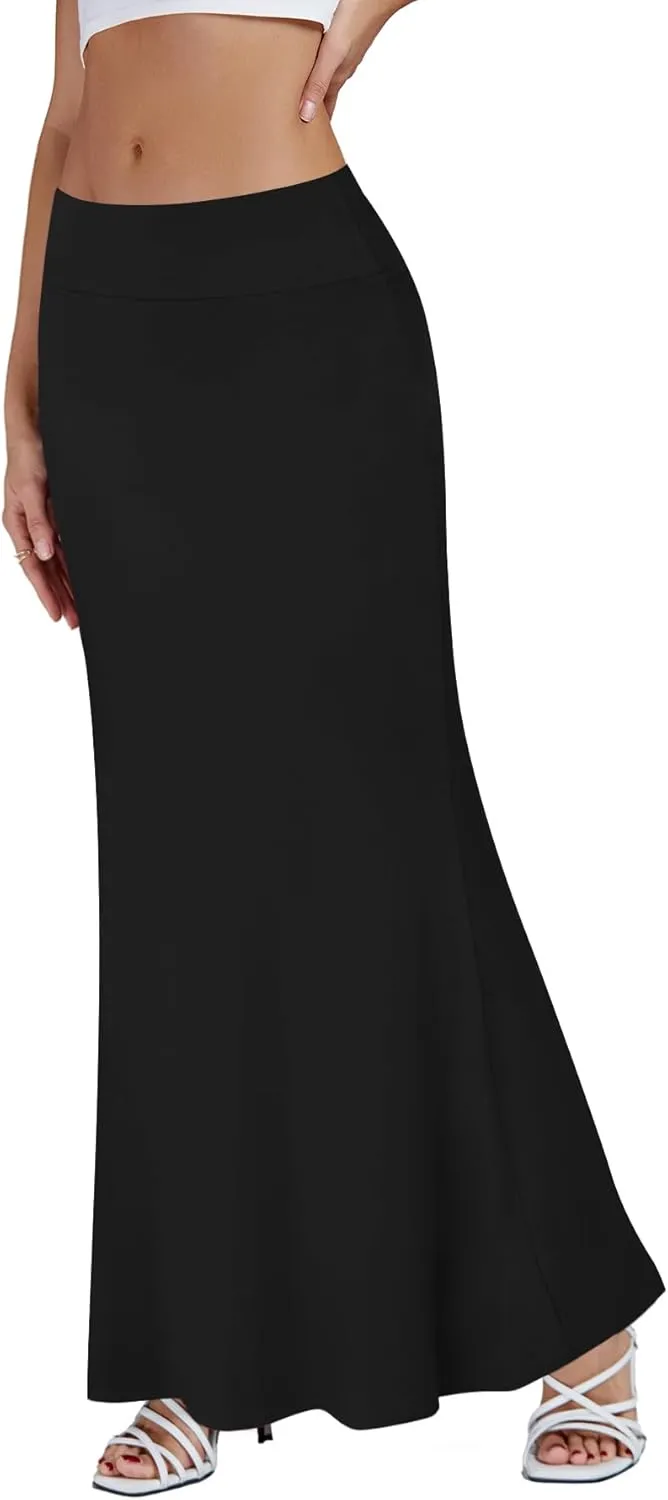 KIFOVEN Women's Casual Striped Print High Waist Maxi Long Pencil Skirt