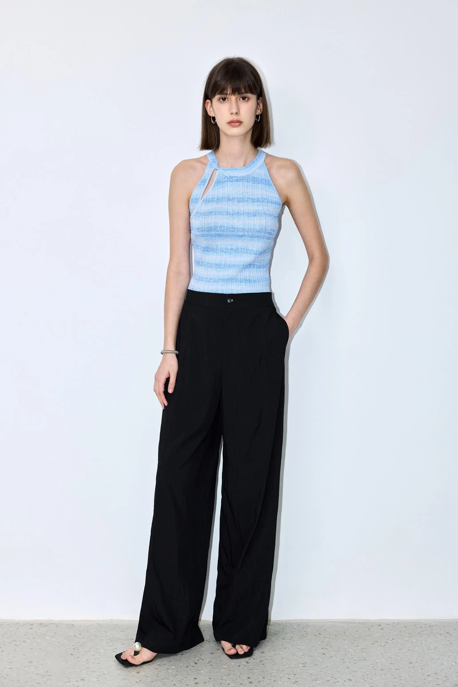 LILY Minimalist Versatile Slim Straight-Leg Wide Pants