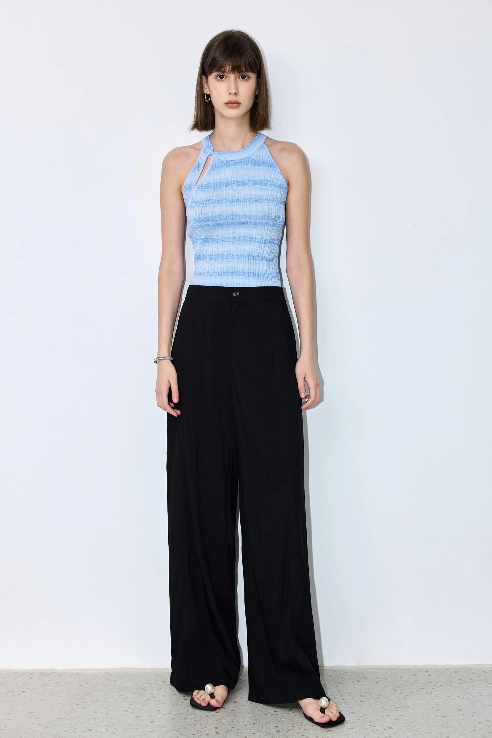 LILY Minimalist Versatile Slim Straight-Leg Wide Pants