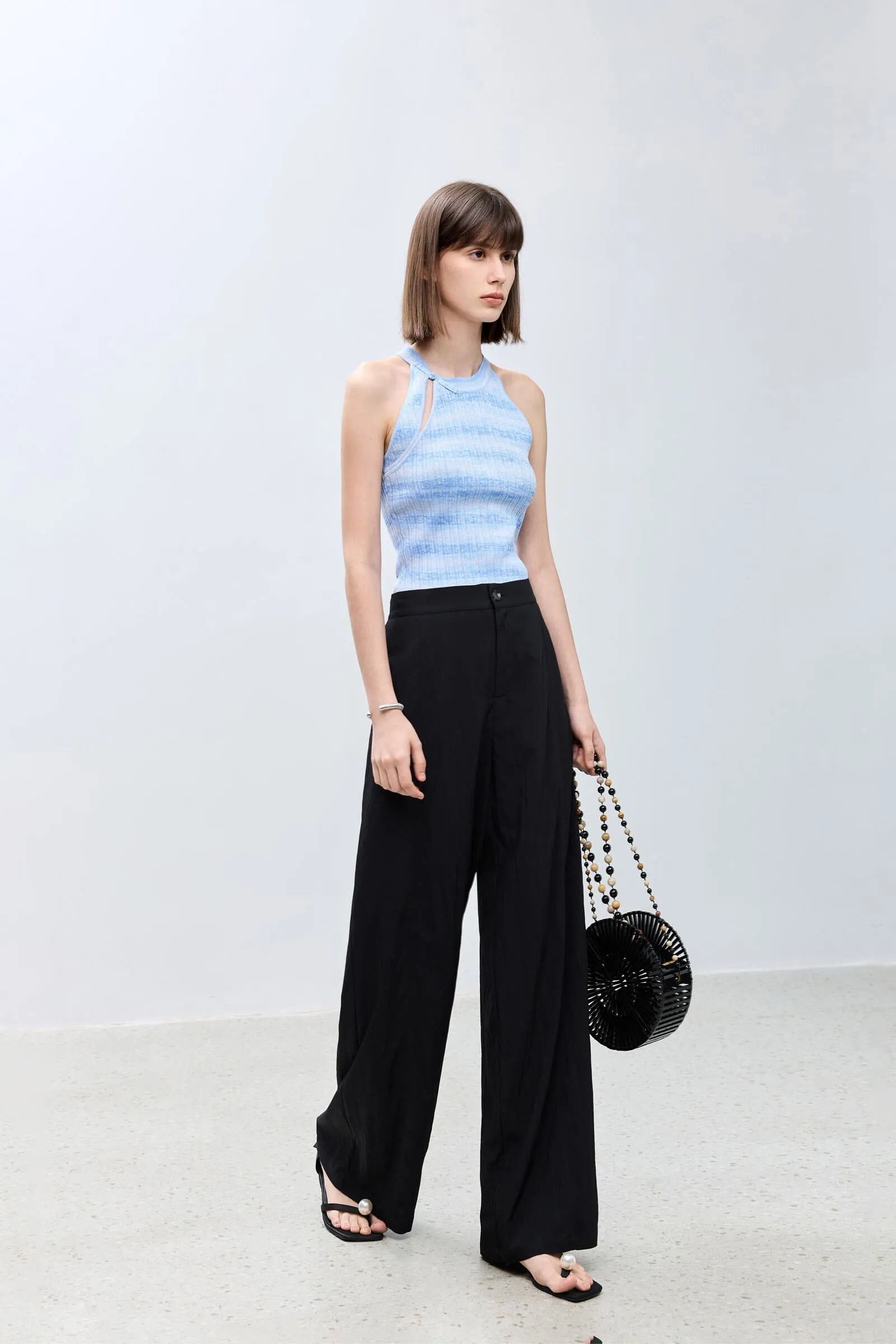 LILY Minimalist Versatile Slim Straight-Leg Wide Pants