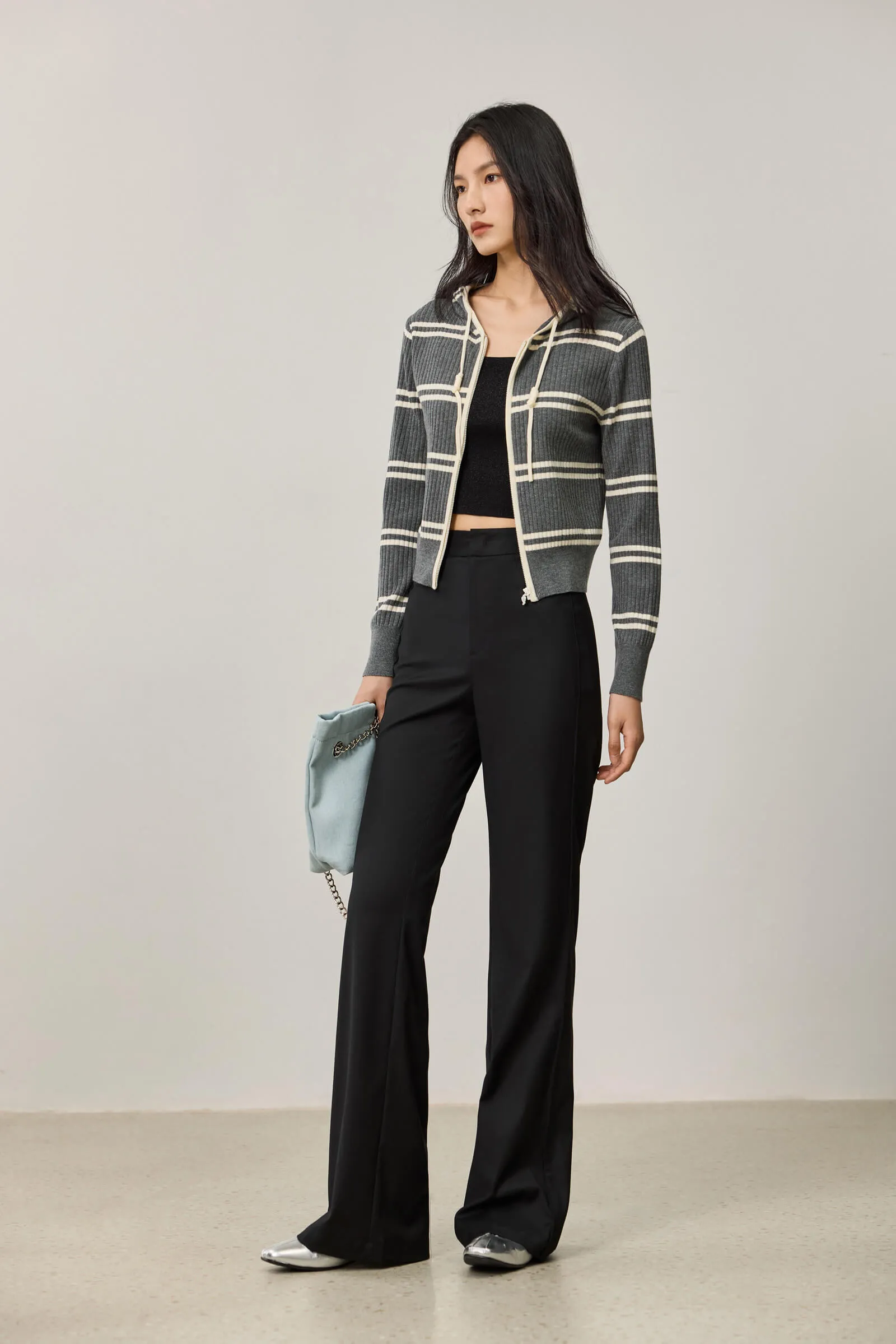 LILY Versatile Black Flare Pants