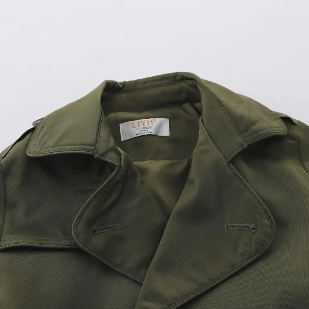 LJYH Big Boys Classic Peacoats Dress Coats Children Fall Toggle Trench Jackets
