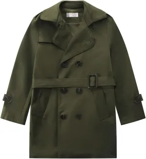LJYH Big Boys Classic Peacoats Dress Coats Children Fall Toggle Trench Jackets