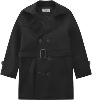 LJYH Big Boys Classic Peacoats Dress Coats Children Fall Toggle Trench Jackets