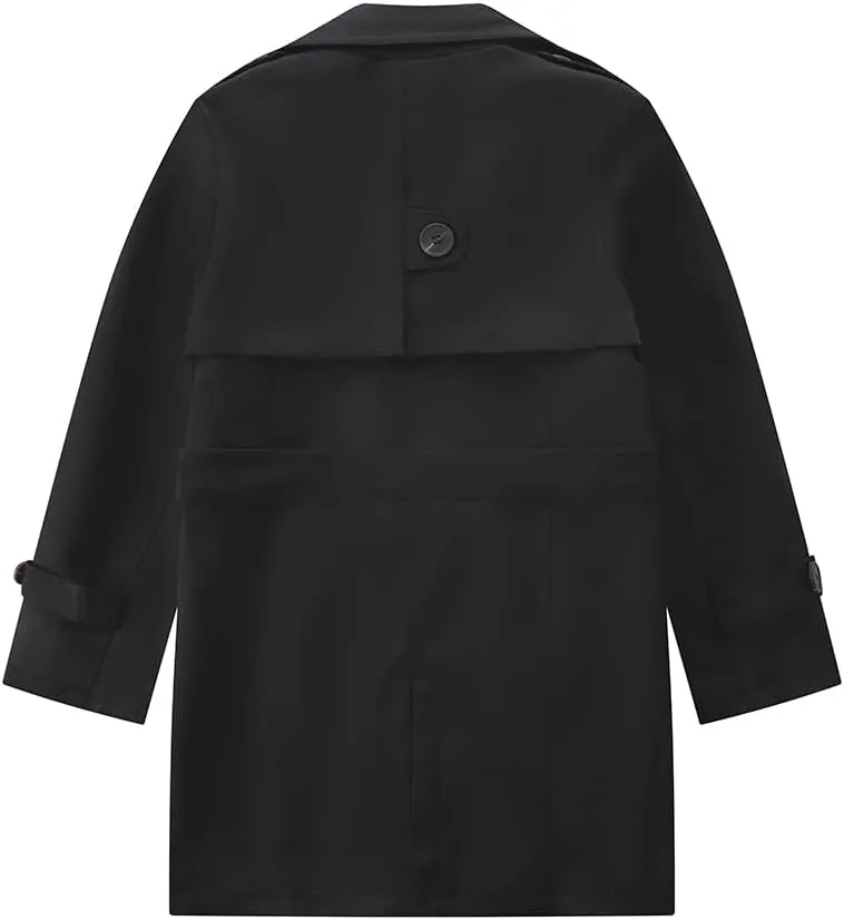 LJYH Big Boys Classic Peacoats Dress Coats Children Fall Toggle Trench Jackets