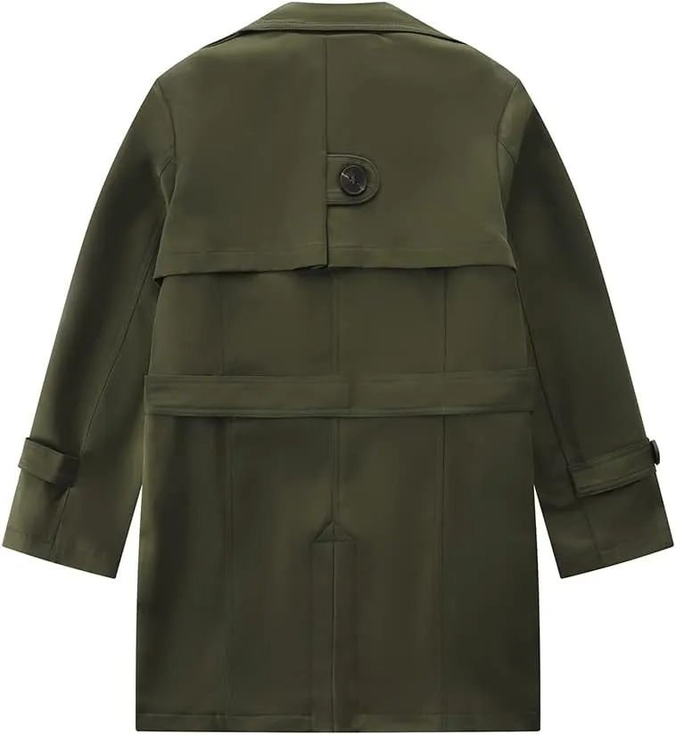 LJYH Big Boys Classic Peacoats Dress Coats Children Fall Toggle Trench Jackets