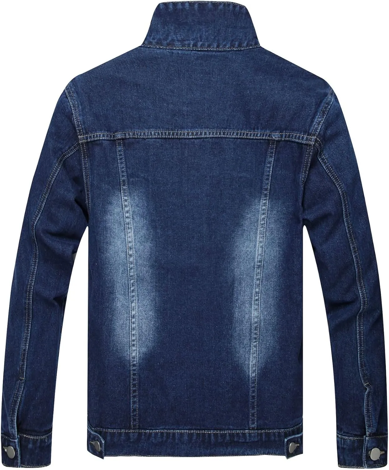 LZLER Denim Jacket Men American Flag Trucker Jackets Classic Slim Fit Jean Jacket for Men
