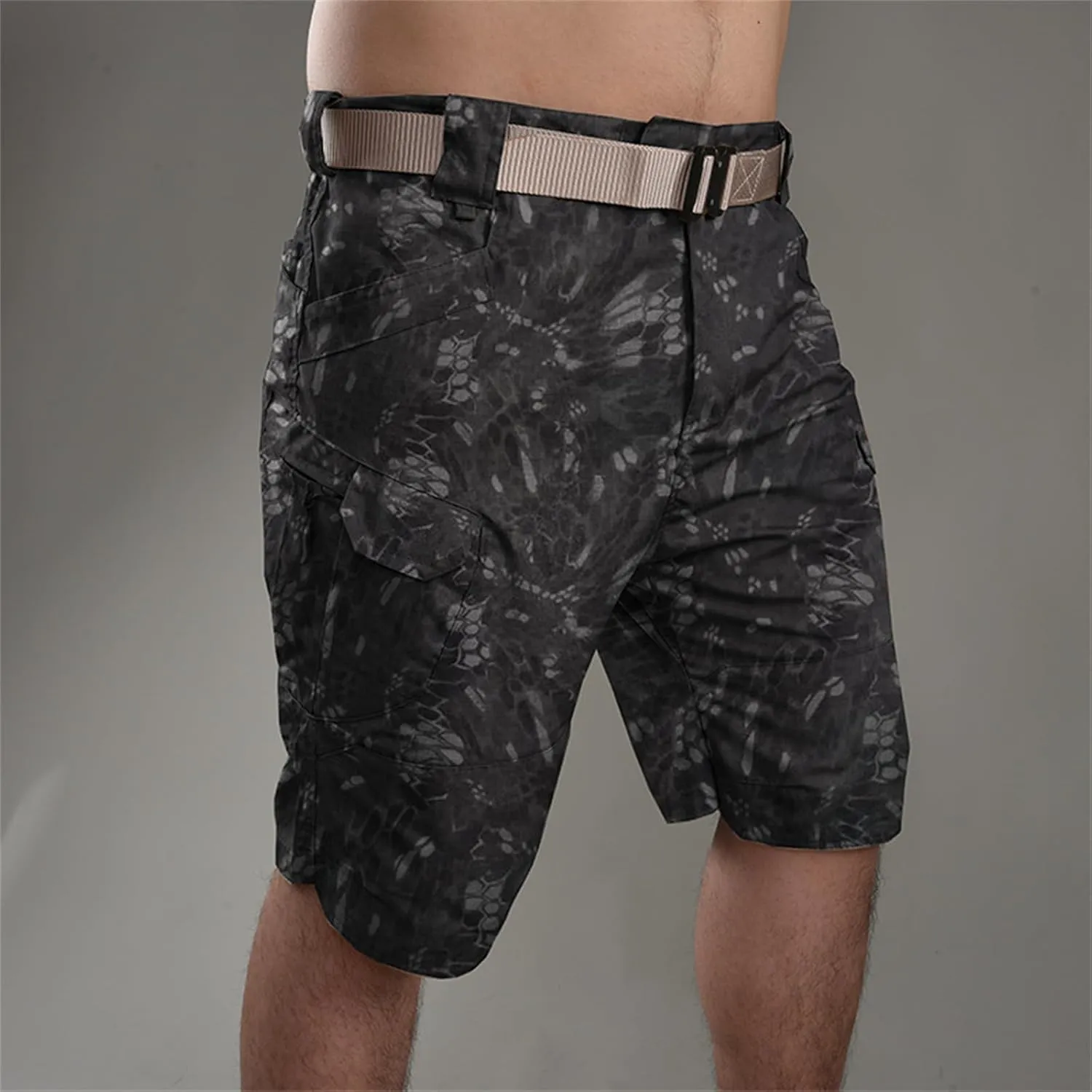 Men's Tactical Military Shorts Flat Front Urban Work Shorts Combat Hiking Pants Joggers Pants with Multi Pockets