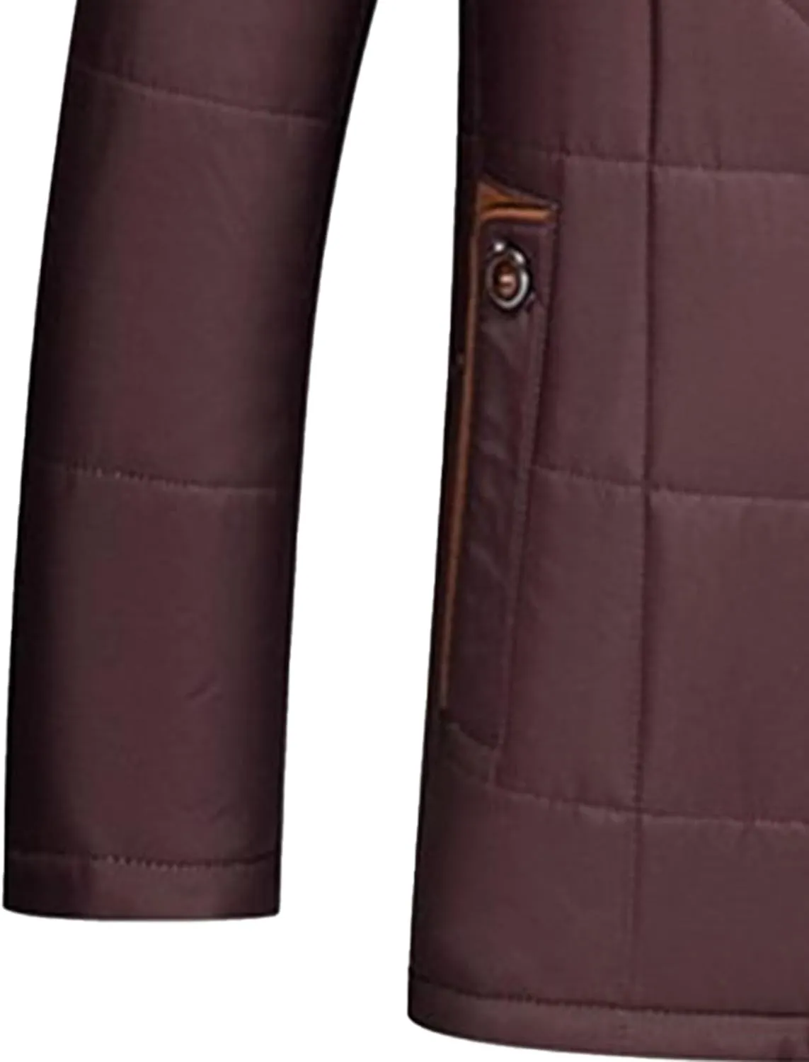 Mens Warm Silk Filled Jacket Classic Thickened Cotton Padded Jackets Fall Business Casual Winter Coat