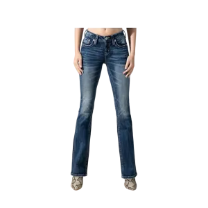 Miss Me Women's Crusader Bootcut Dark Wash Jeans