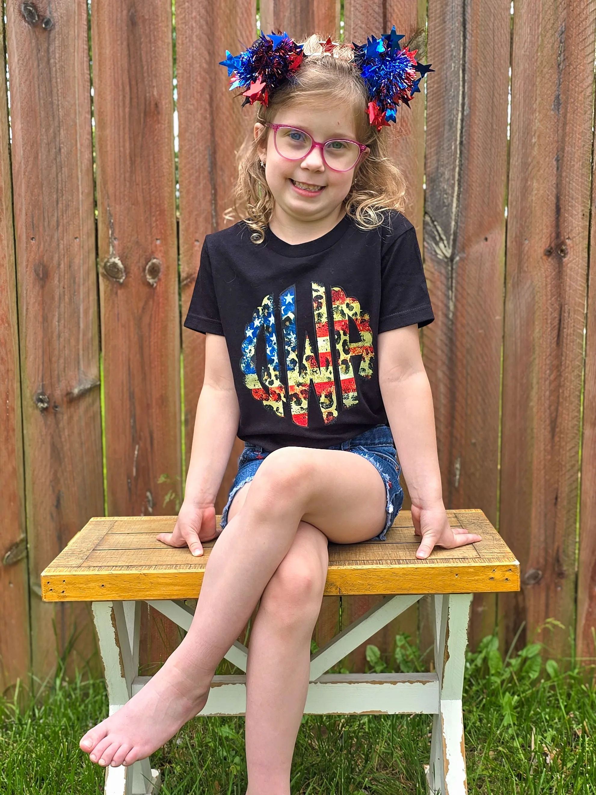 Monogram Leopard Distressed *Kids and Adults*