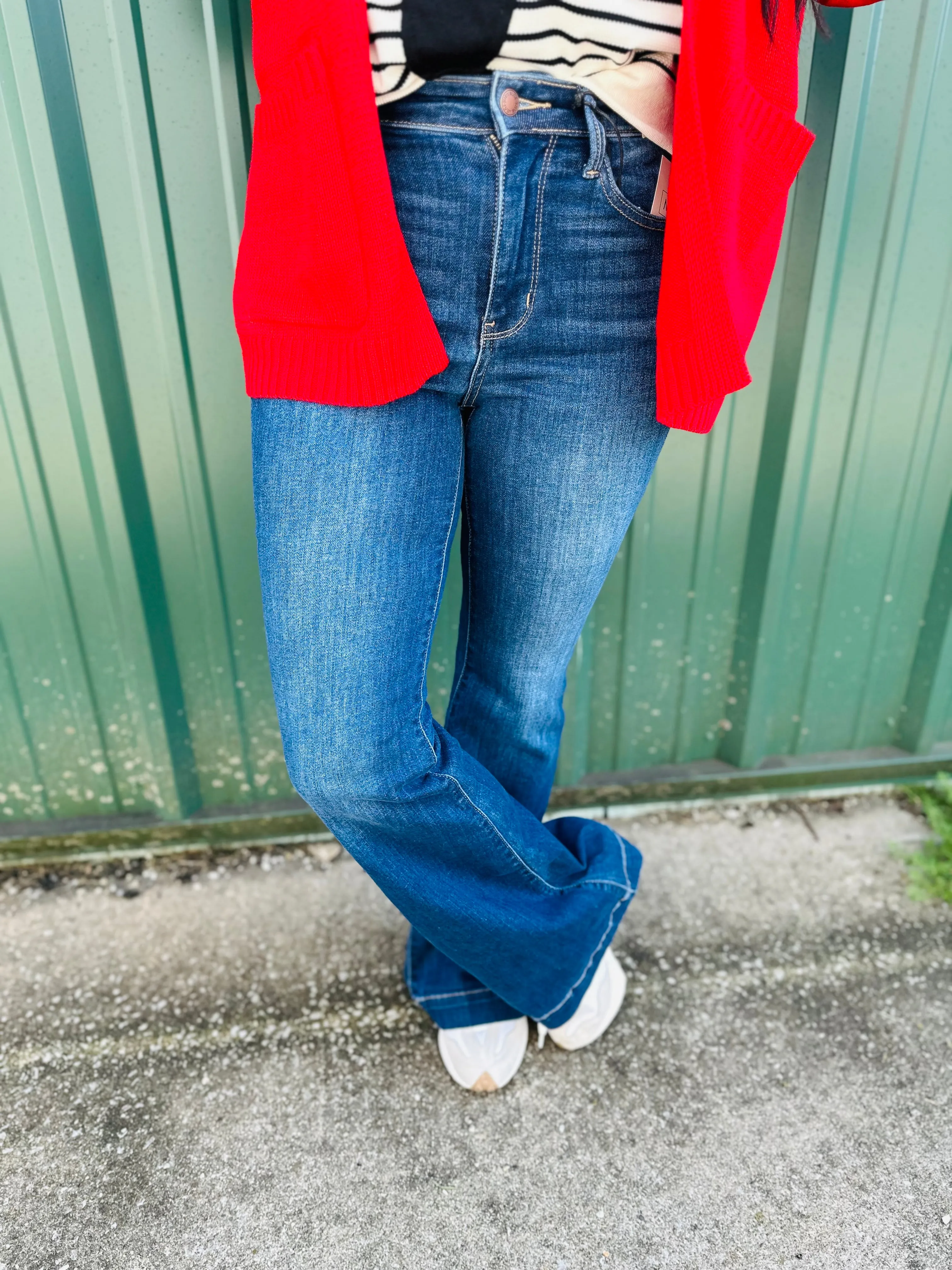 Nolan High Rise Wide Hem Flare Jeans