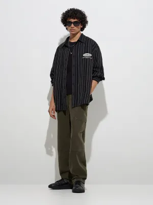 Nuon Dark Olive Relaxed - Fit Mid - Rise Jeans