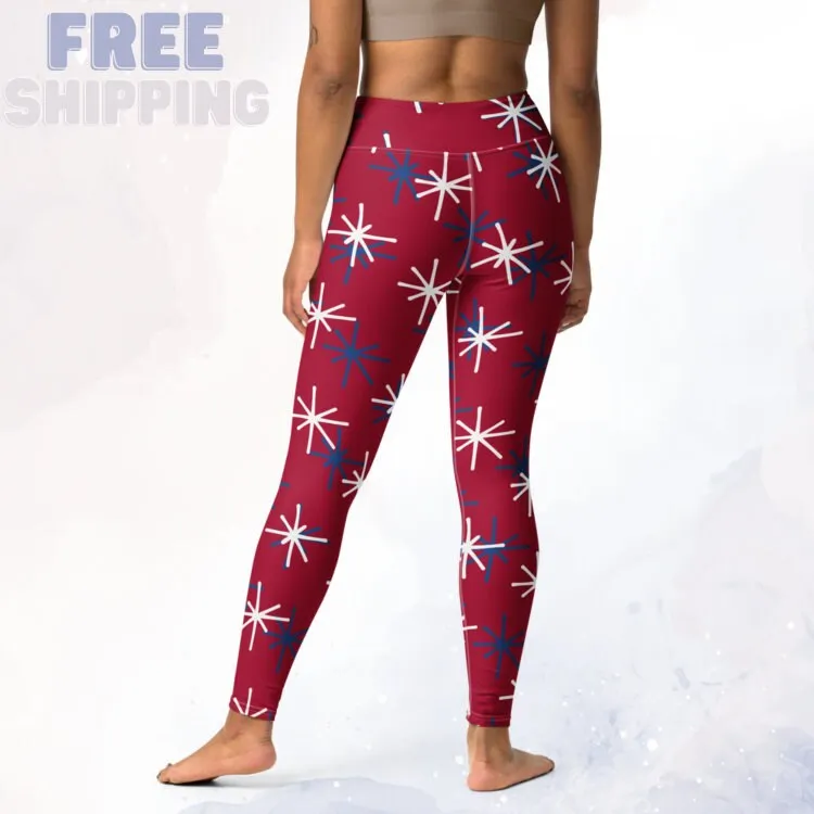 Patriotic Red High Waist Leggings