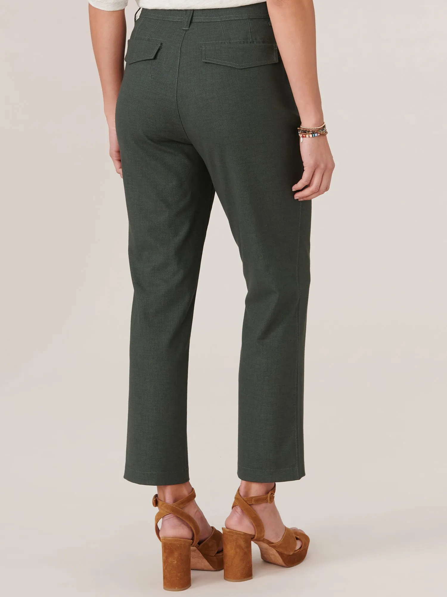 "Ab"solution® Skyrise Double Button Front Seam Trouser
