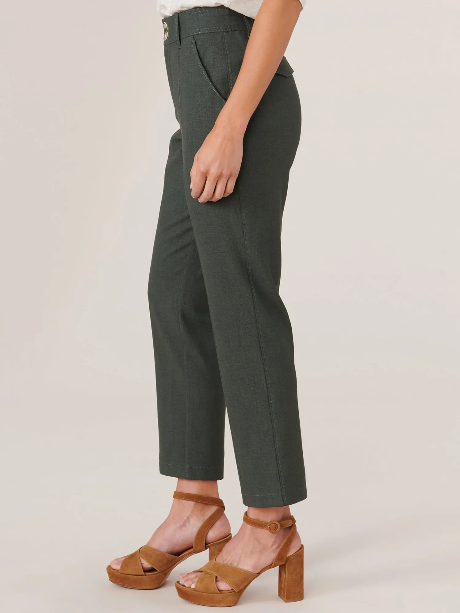 "Ab"solution® Skyrise Double Button Front Seam Trouser