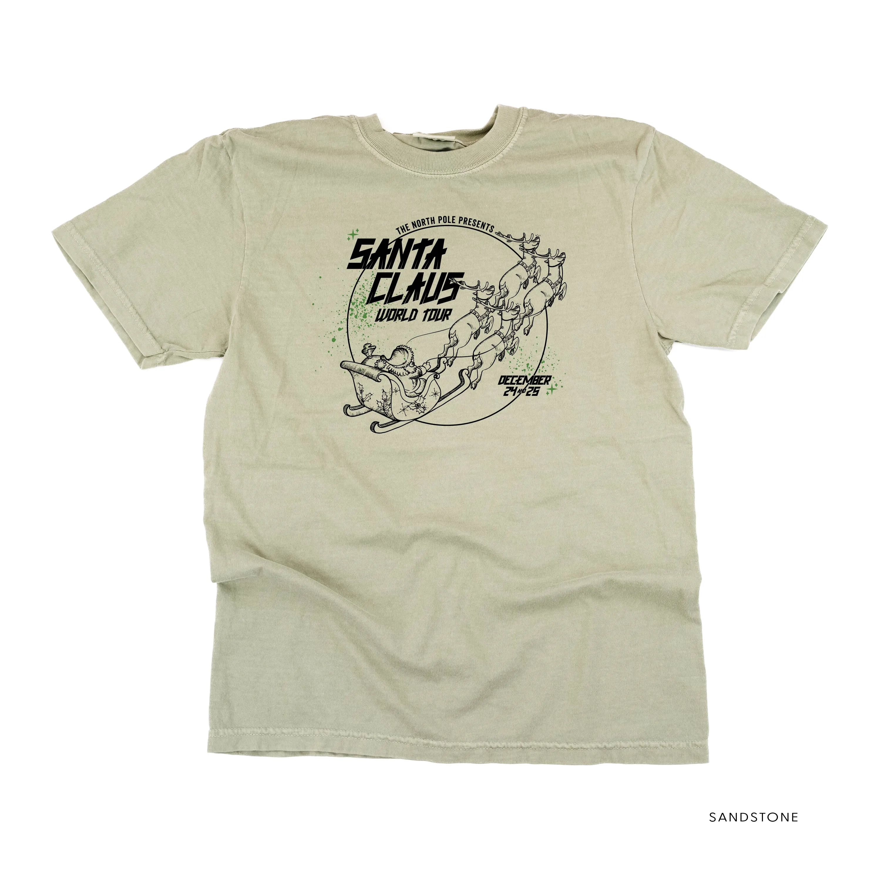 Santa Claus World Tour (f&b) - Comfort Colors Tee