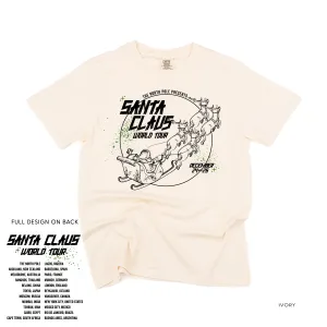 Santa Claus World Tour (f&b) - Comfort Colors Tee