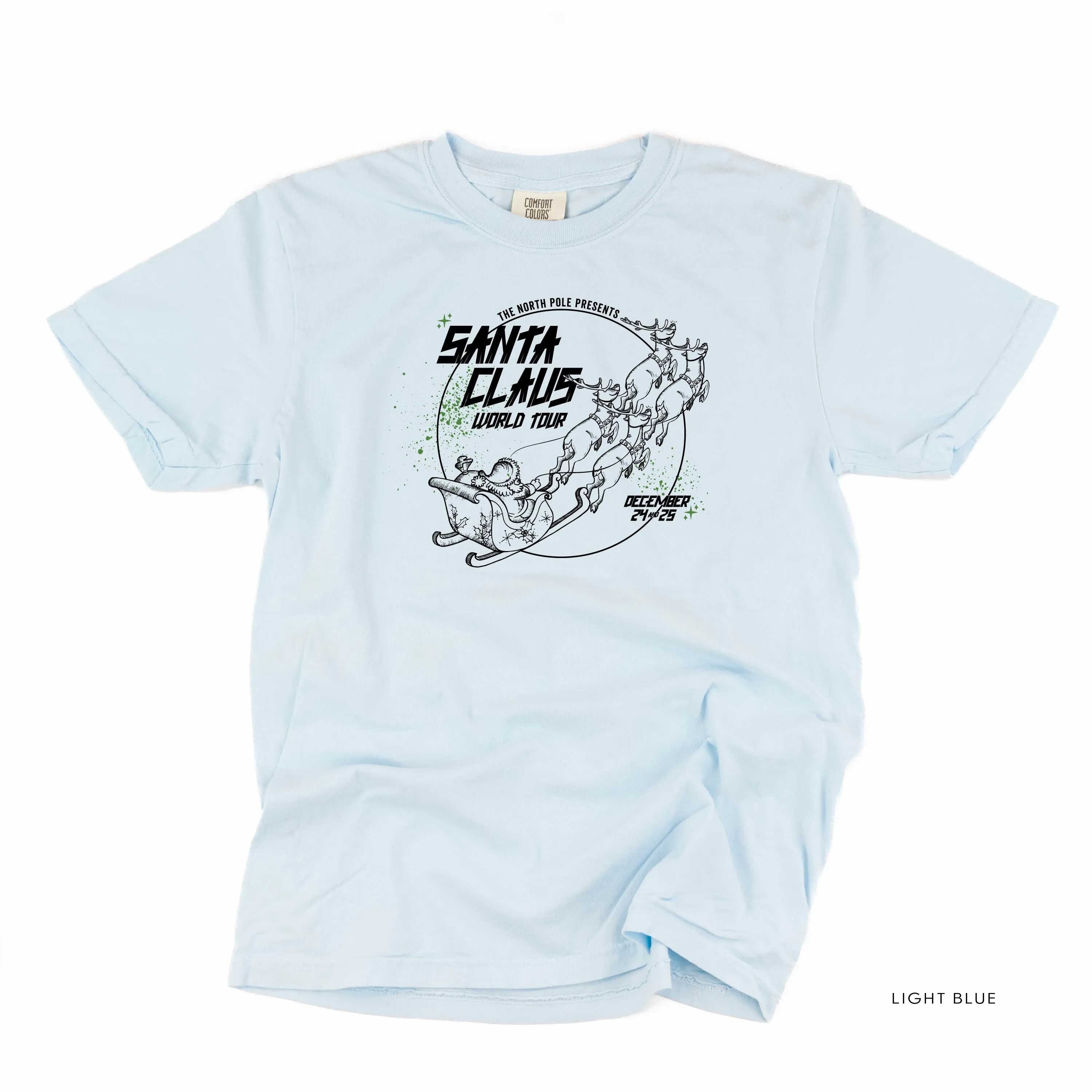 Santa Claus World Tour (f&b) - Comfort Colors Tee