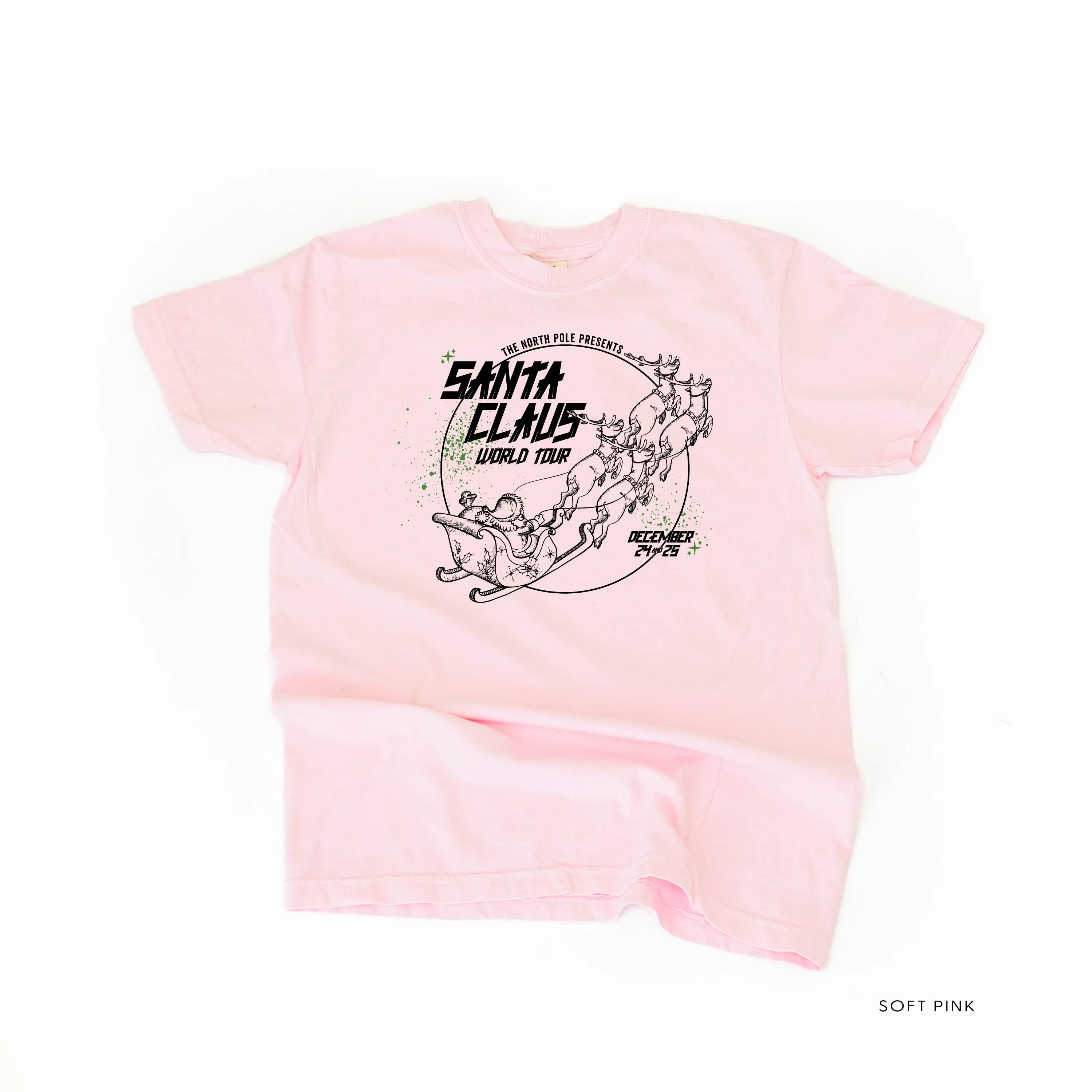 Santa Claus World Tour (f&b) - Comfort Colors Tee