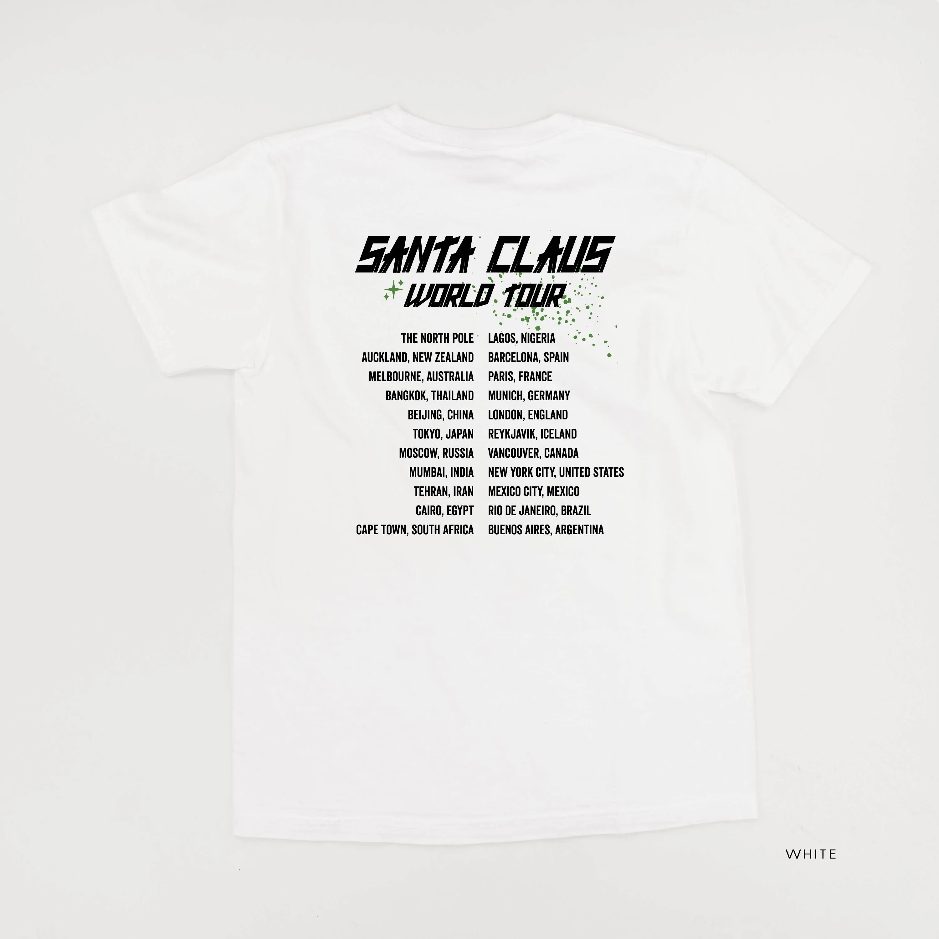 Santa Claus World Tour (f&b) - Comfort Colors Tee