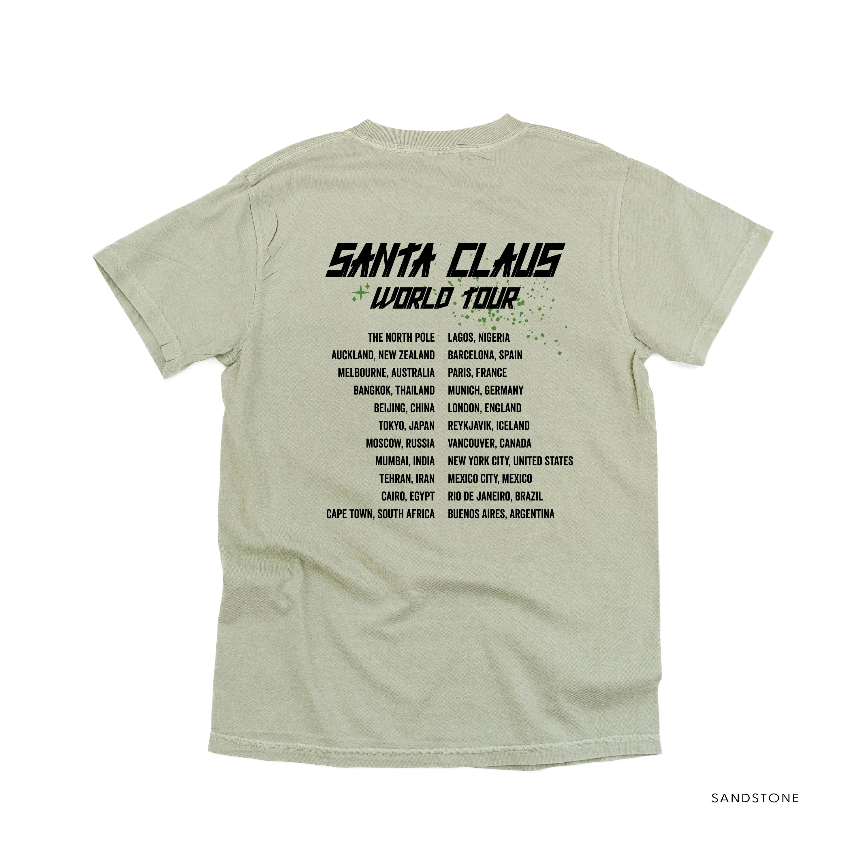 Santa Claus World Tour (f&b) - Comfort Colors Tee