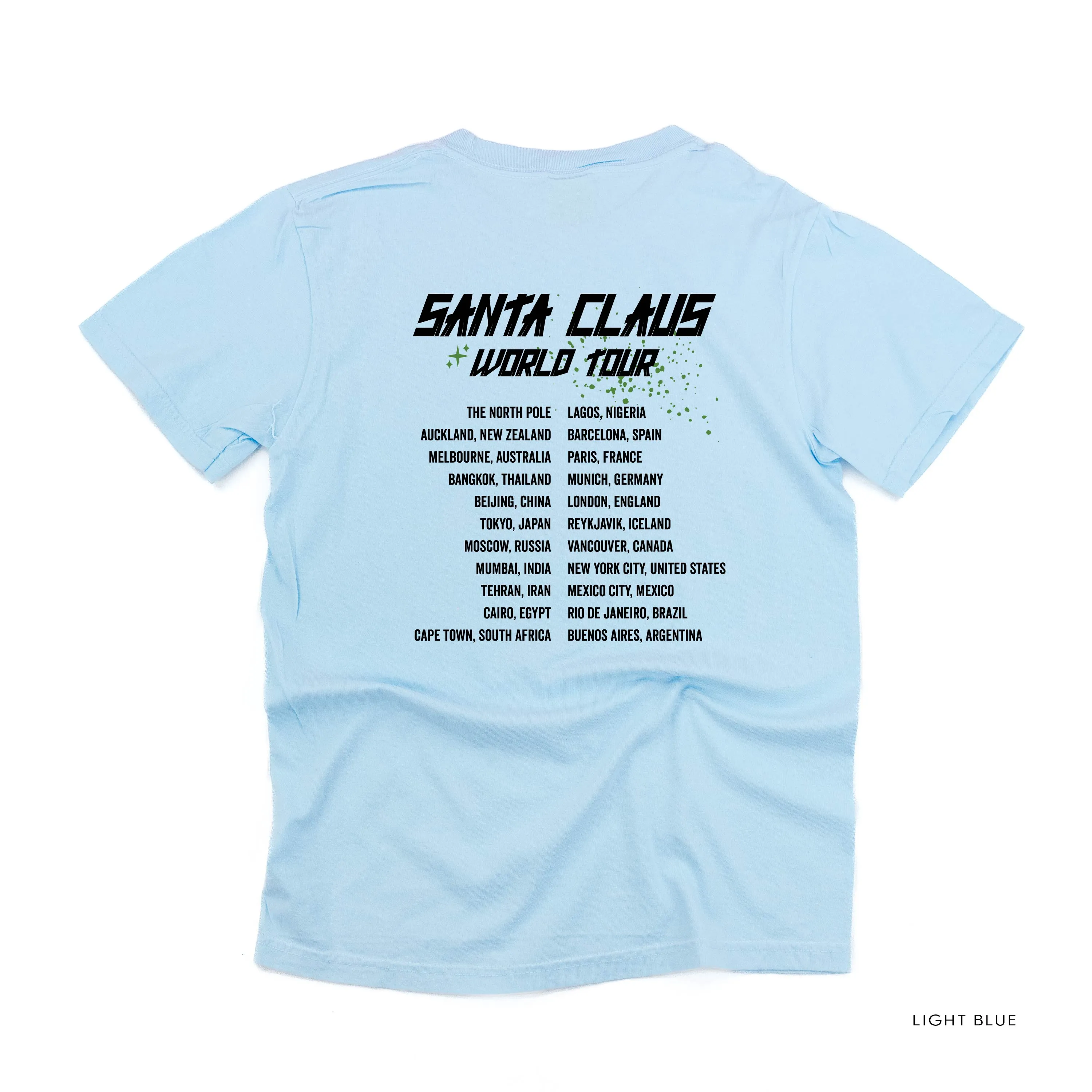 Santa Claus World Tour (f&b) - Comfort Colors Tee
