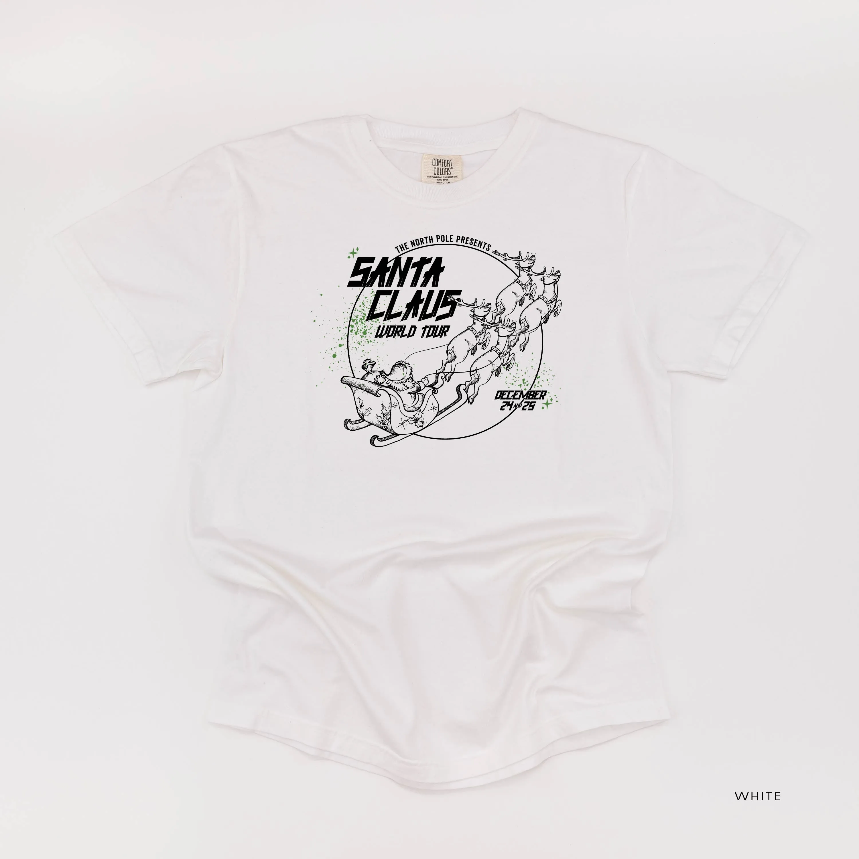 Santa Claus World Tour (f&b) - Comfort Colors Tee