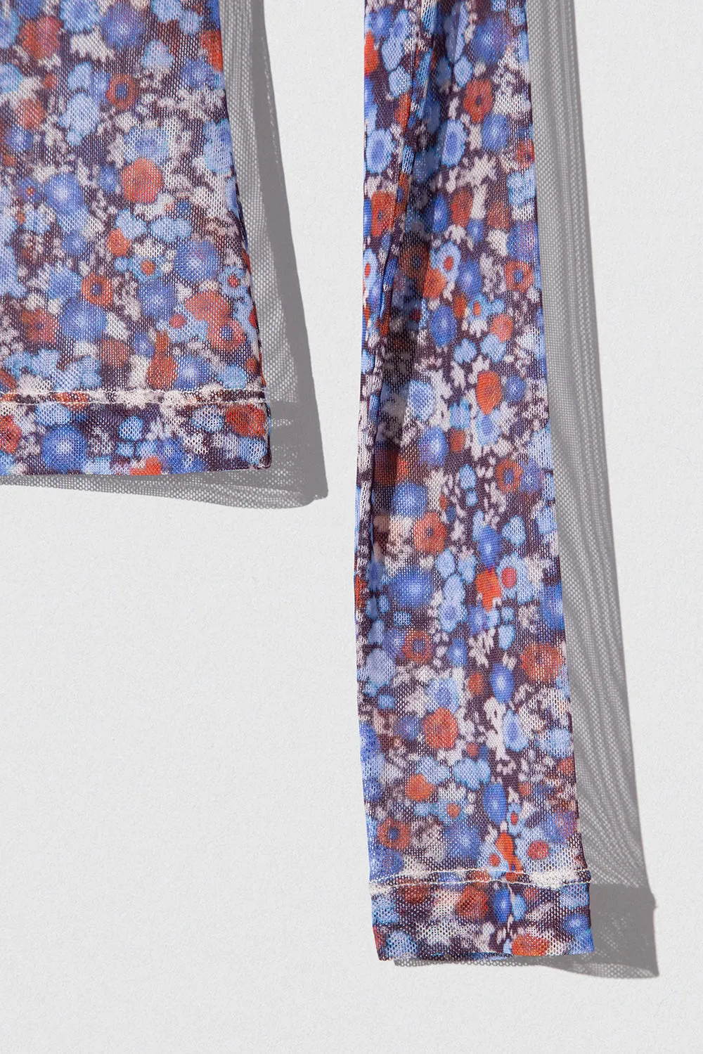 Sherrie Top Midnight Floral Mesh
