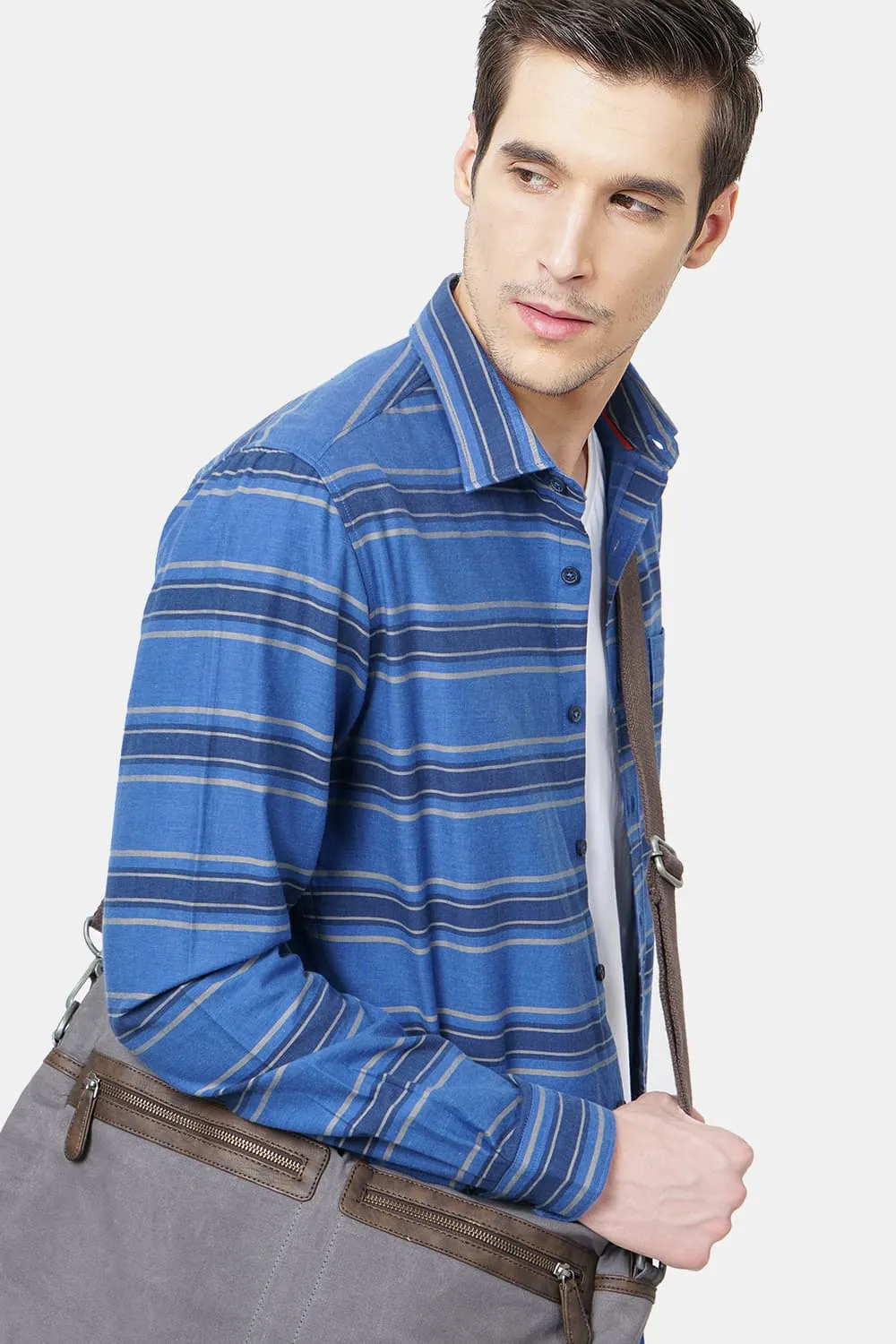 Slim Fit Weft Stripes