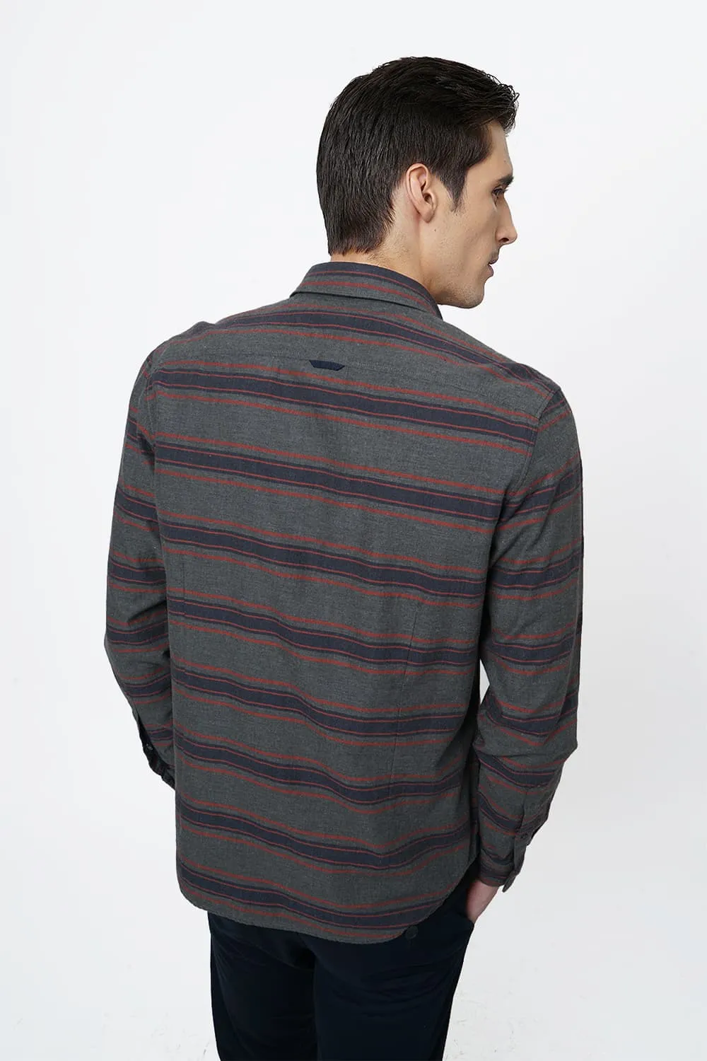 Slim Fit Weft Stripes