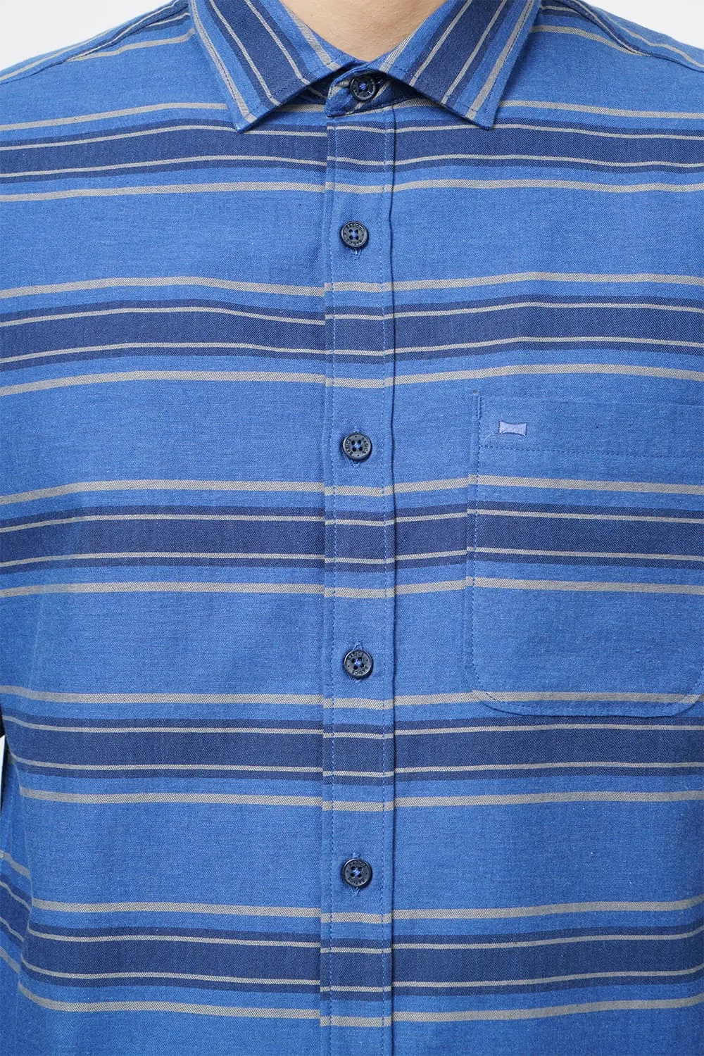 Slim Fit Weft Stripes