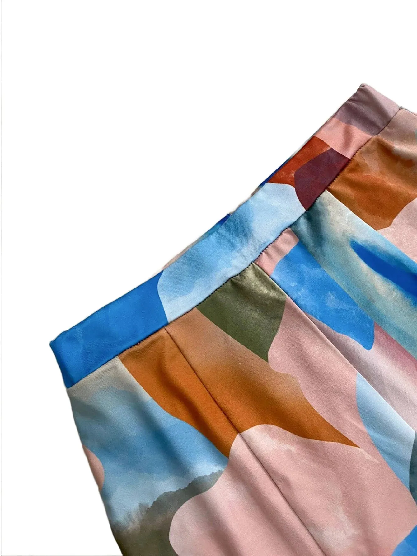Trendy Ruffled Mesh Patchwork Pants