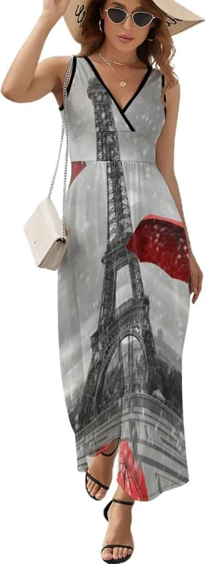 Women Casual Sleeveless Dress, Summer Sundresses Skirt with Pockets(S-2XL)