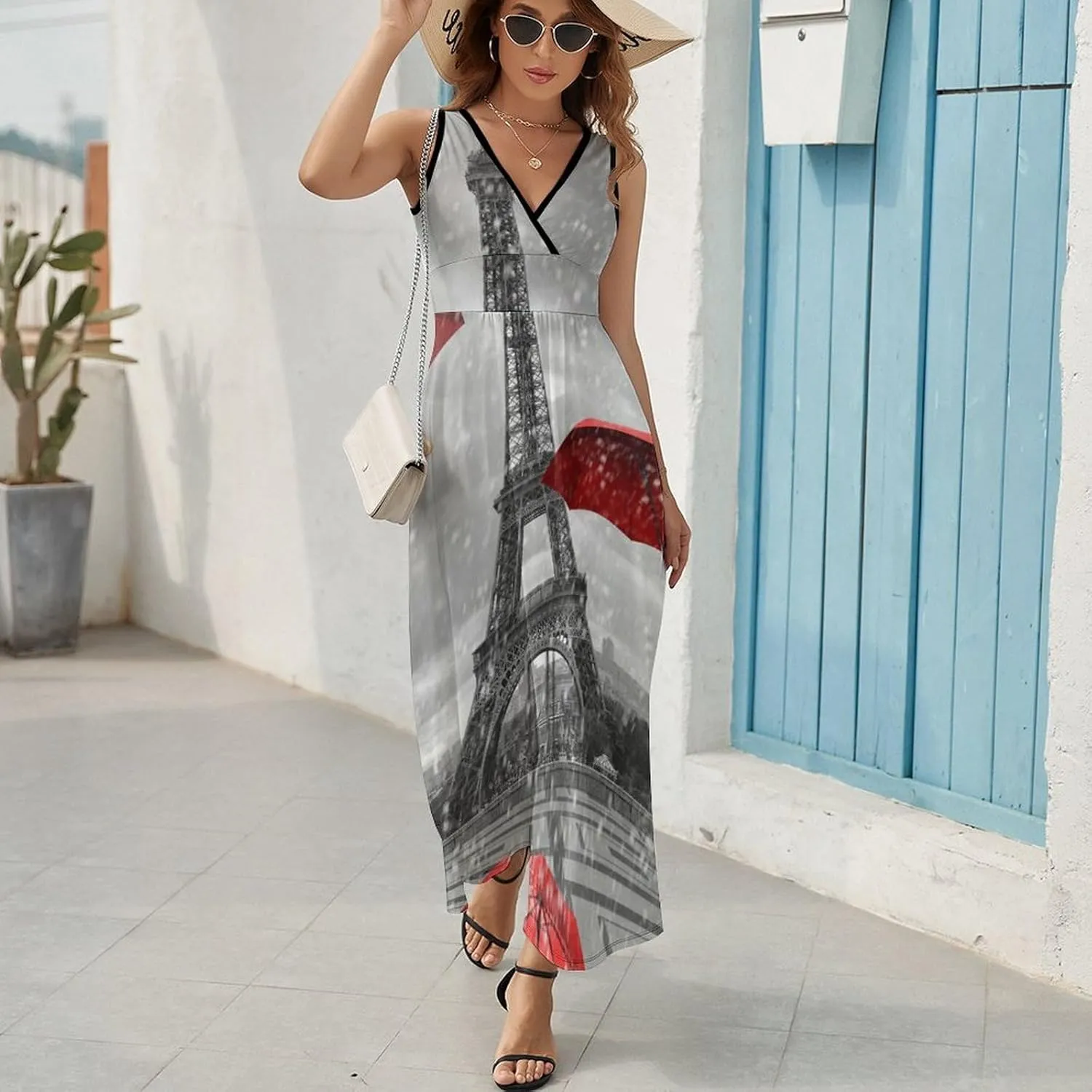 Women Casual Sleeveless Dress, Summer Sundresses Skirt with Pockets(S-2XL)
