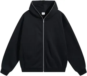 Women's Oversized Full Zip Up Hoodie with Pockets Sweatshirt for Casual Streetwear and Lounge Wear