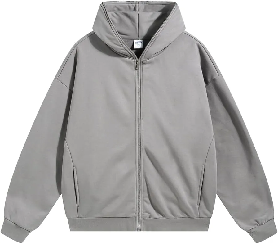 Women's Oversized Full Zip Up Hoodie with Pockets Sweatshirt for Casual Streetwear and Lounge Wear