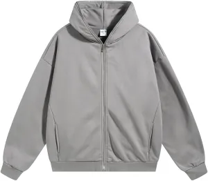 Women's Oversized Full Zip Up Hoodie with Pockets Sweatshirt for Casual Streetwear and Lounge Wear