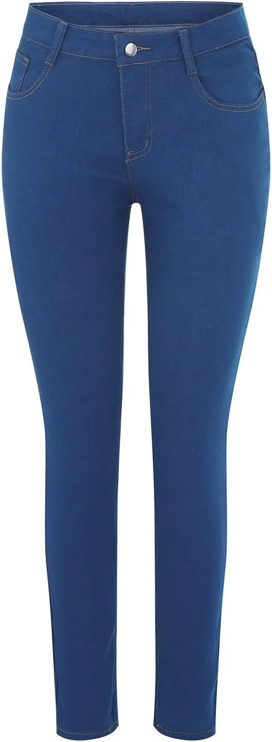 Women's Stretchy Skinny Jeans High Waisted Slim-Fit Butt Lifting Jeggings Sexy Comfy Plus Size Long Denim Pencil Pant