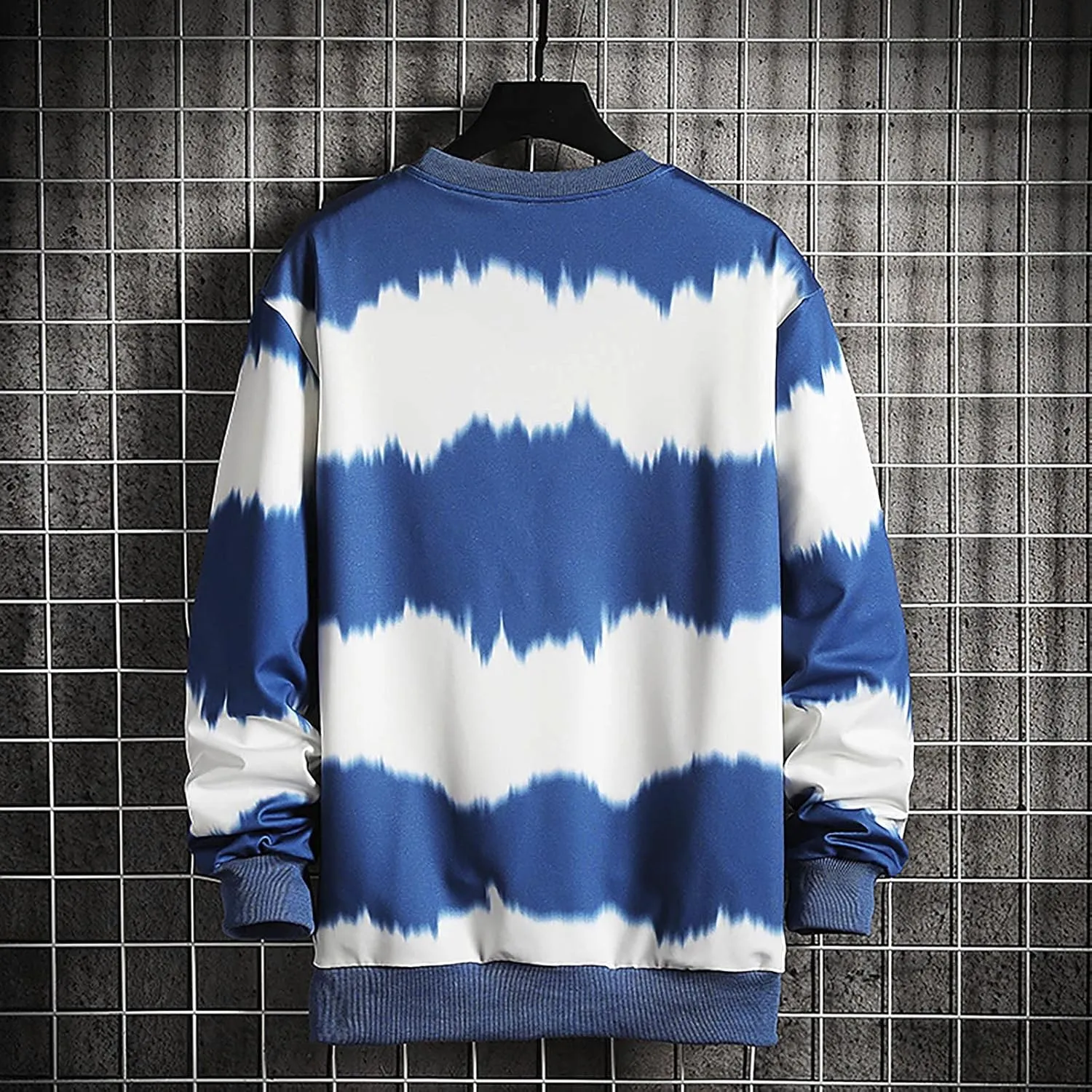 Ymosrh Mens Trendy Hoodie Men's New Stripe Autumn Blouse Casual Fashion Long Sleeve Top Shirt Pullover Hoodie